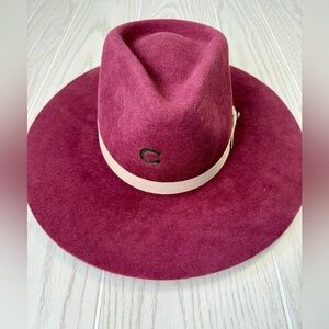 Charlie 1 Horse “Highway” Wool Felt Hat – Burgundy – Size M – NWT